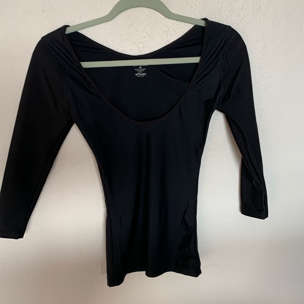 Your Contour Black Form Fitting Top -size Medium